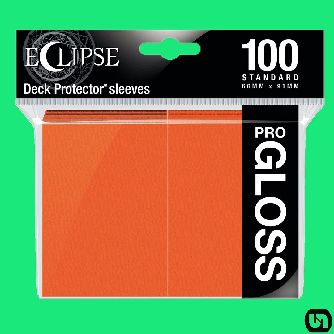 Ultra Pro: Eclipse PRO Gloss Deck Protector Sleeves - Orange 100ct 3 Ultra Pro: Eclipse PRO Gloss Deck Protector Sleeves - Orange 100ct