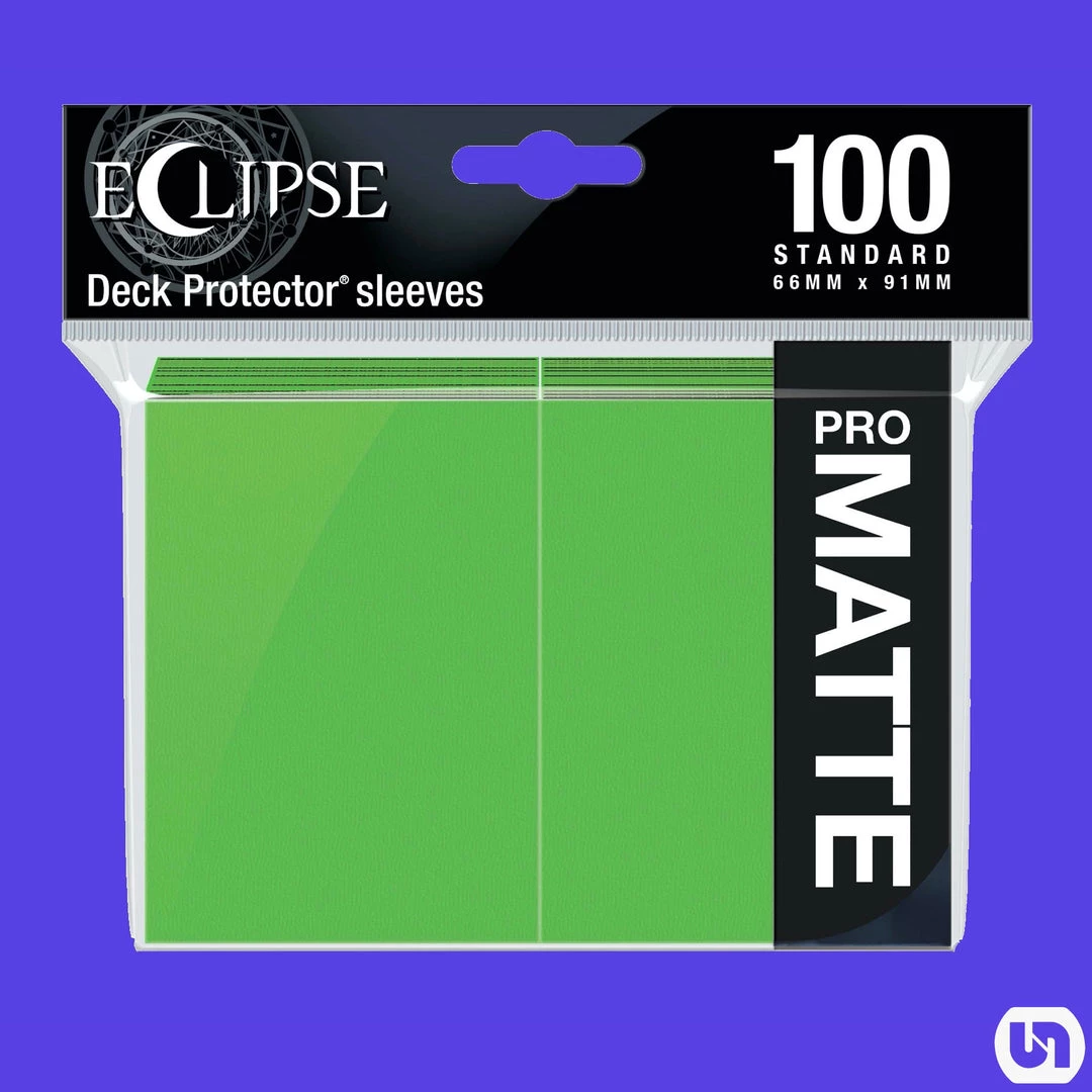 Ultra Pro: Eclipse PRO Matte Deck Protector Sleeves - Lime Green 100ct 3 Ultra Pro: Eclipse PRO Matte Deck Protector Sleeves - Lime Green 100ct