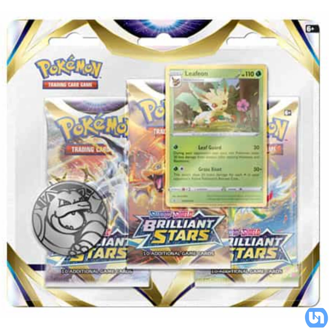 Pokemon TCG: Sword & Shield - Brilliant Stars 3 Pack Blister (Leafeon) TCGs 3 Pokemon TCG: Sword & Shield - Brilliant Stars 3 Pack Blister (Leafeon) TCGs