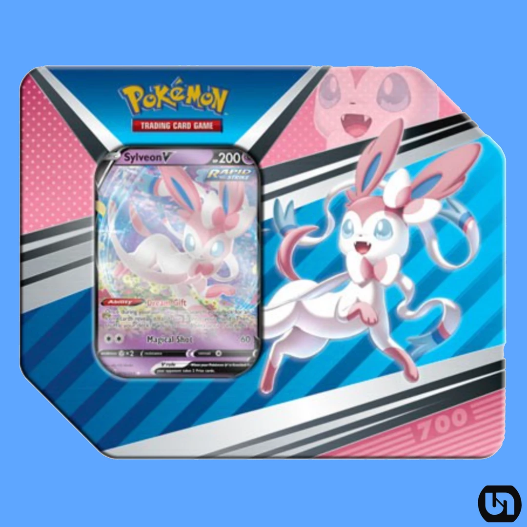 Pokemon TCG: V Heroes Tin - Sylveon V 3 Pokemon TCG: V Heroes Tin - Sylveon V