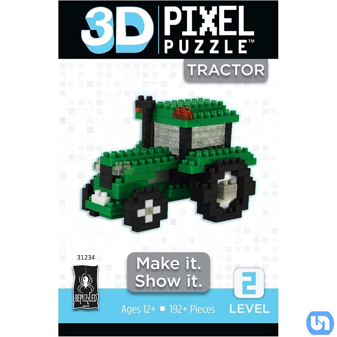 University Games Puzzle: 3D Pixel - Tractor Toys & Figures 3 University Games Puzzle: 3D Pixel - Tractor Toys & Figures