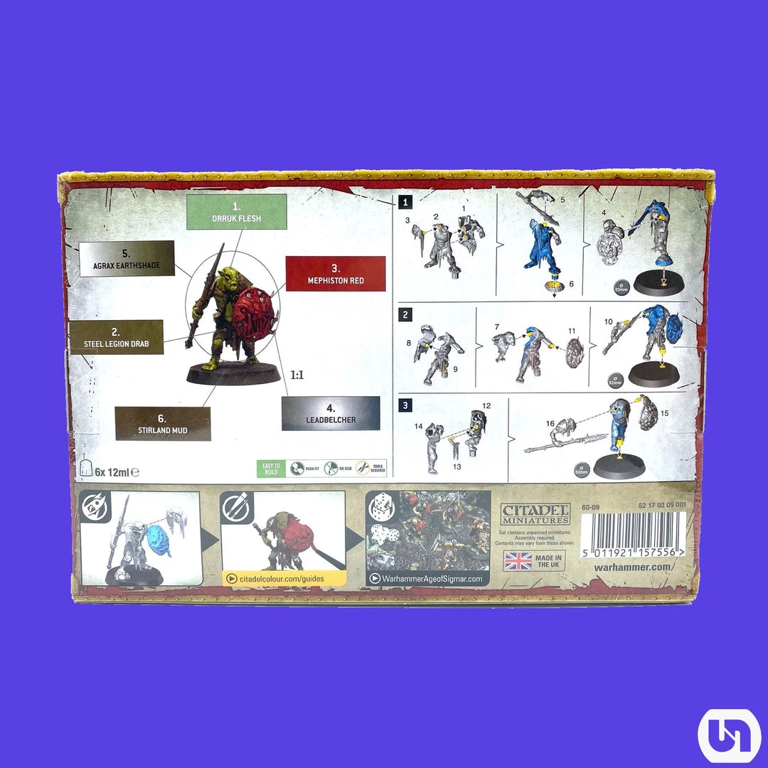 Games Workshop Warhammer: Age Of Sigmar - Orruk Warclans-Gutrippaz + Paints Set 4 Games Workshop Warhammer: Age Of Sigmar - Orruk Warclans-Gutrippaz + Paints Set