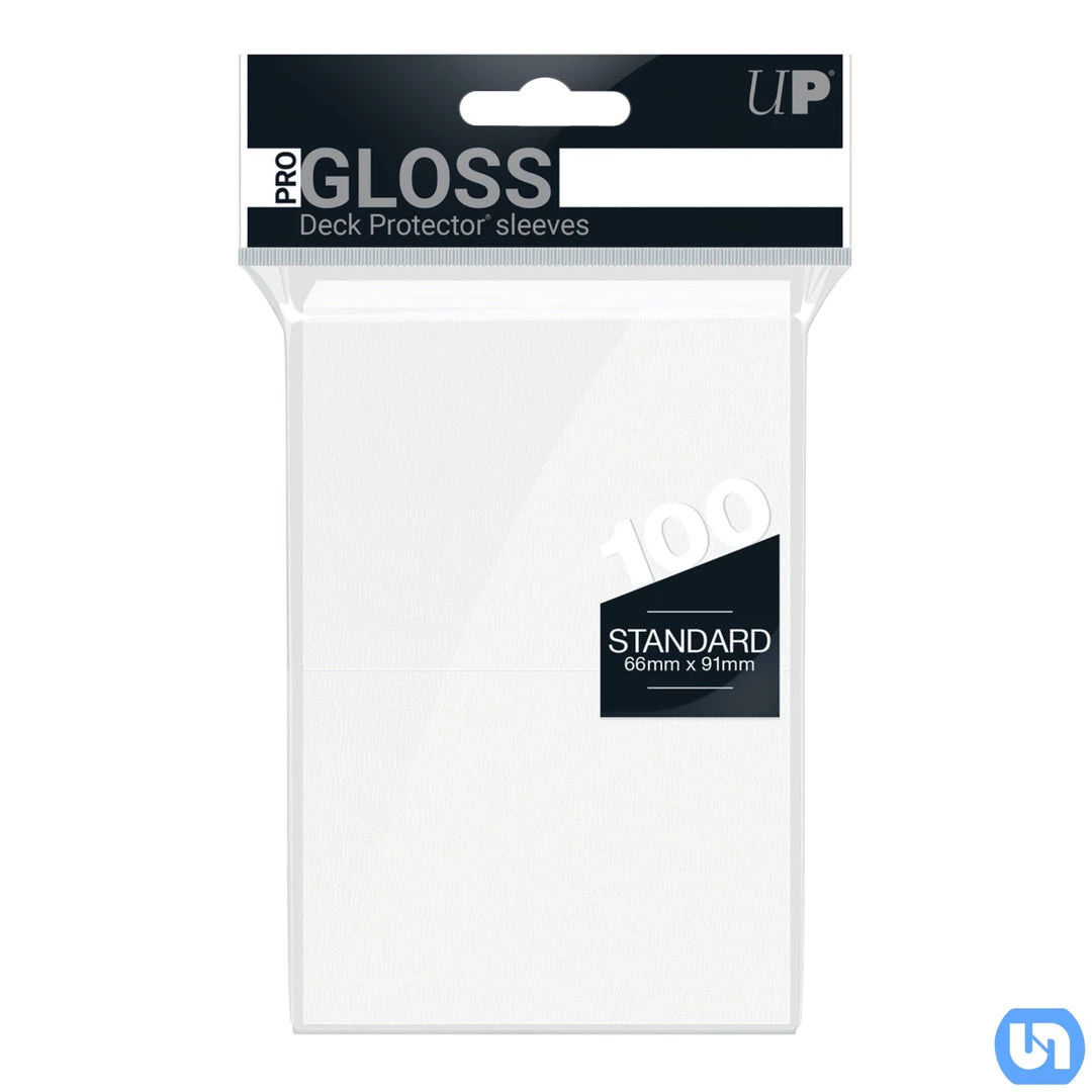 Ultra Pro: PRO Gloss Deck Protector Sleeves - White 100ct Supplies 3 Ultra Pro: PRO Gloss Deck Protector Sleeves - White 100ct Supplies