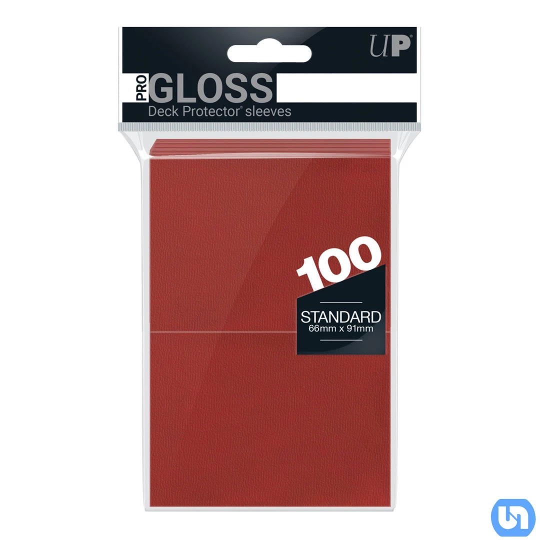 Ultra Pro: PRO Gloss Deck Protector Sleeves - Red 100ct Supplies 3 Ultra Pro: PRO Gloss Deck Protector Sleeves - Red 100ct Supplies