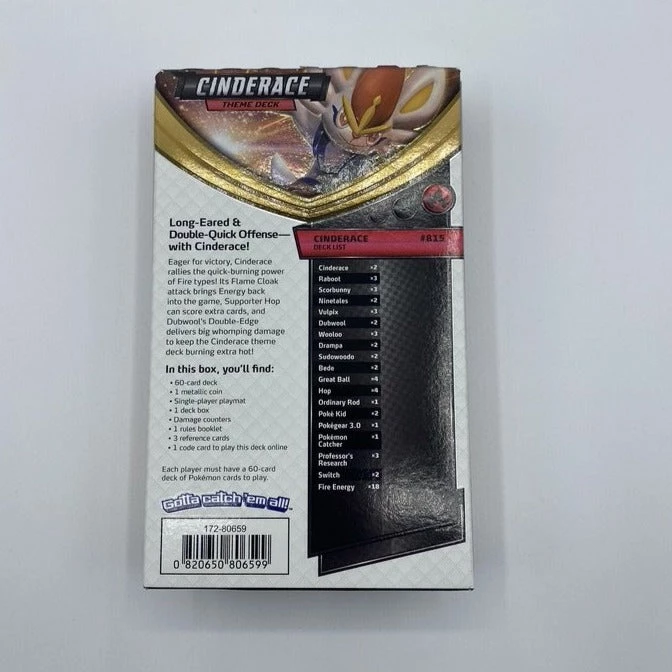 Pokemon TCG: Sword & Shield Cinderace Theme Deck 4 Pokemon TCG: Sword & Shield Cinderace Theme Deck