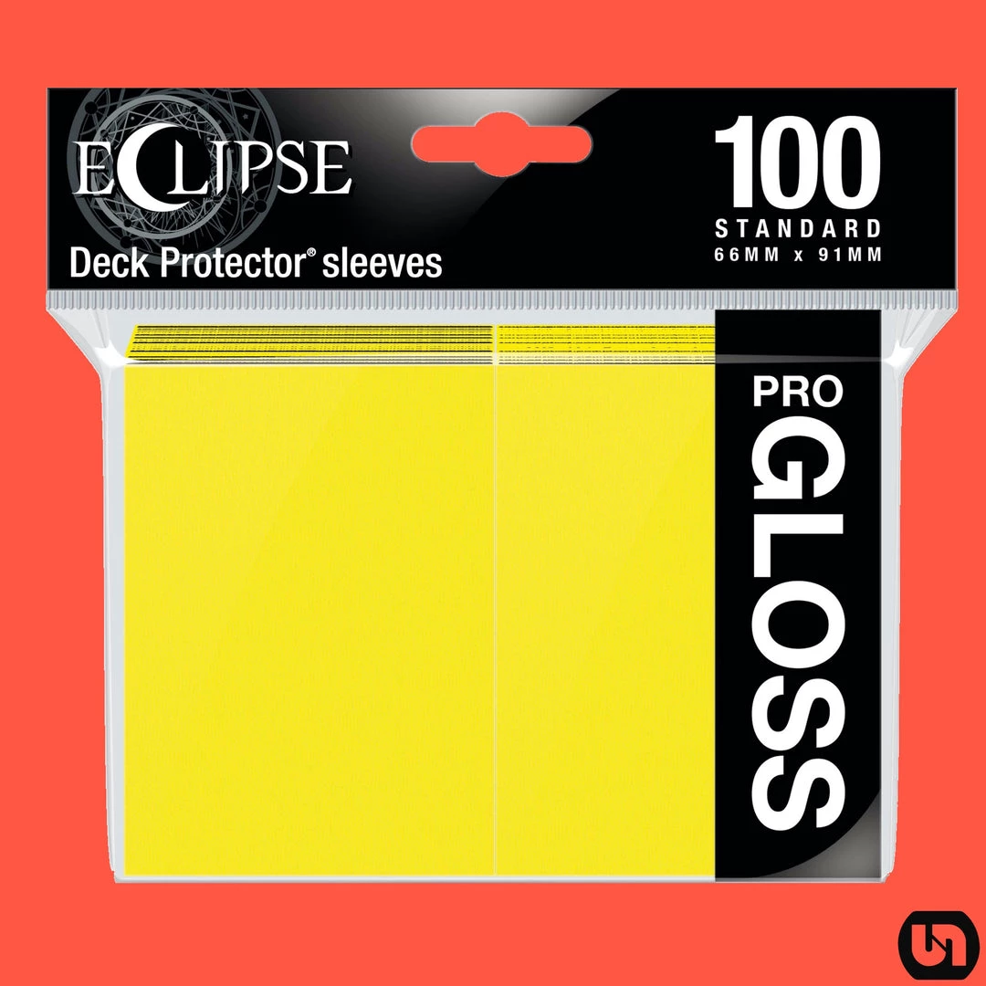 Supplies Ultra Pro: Eclipse PRO Gloss Deck Protector Sleeves - Yellow 100ct 3 Supplies Ultra Pro: Eclipse PRO Gloss Deck Protector Sleeves - Yellow 100ct