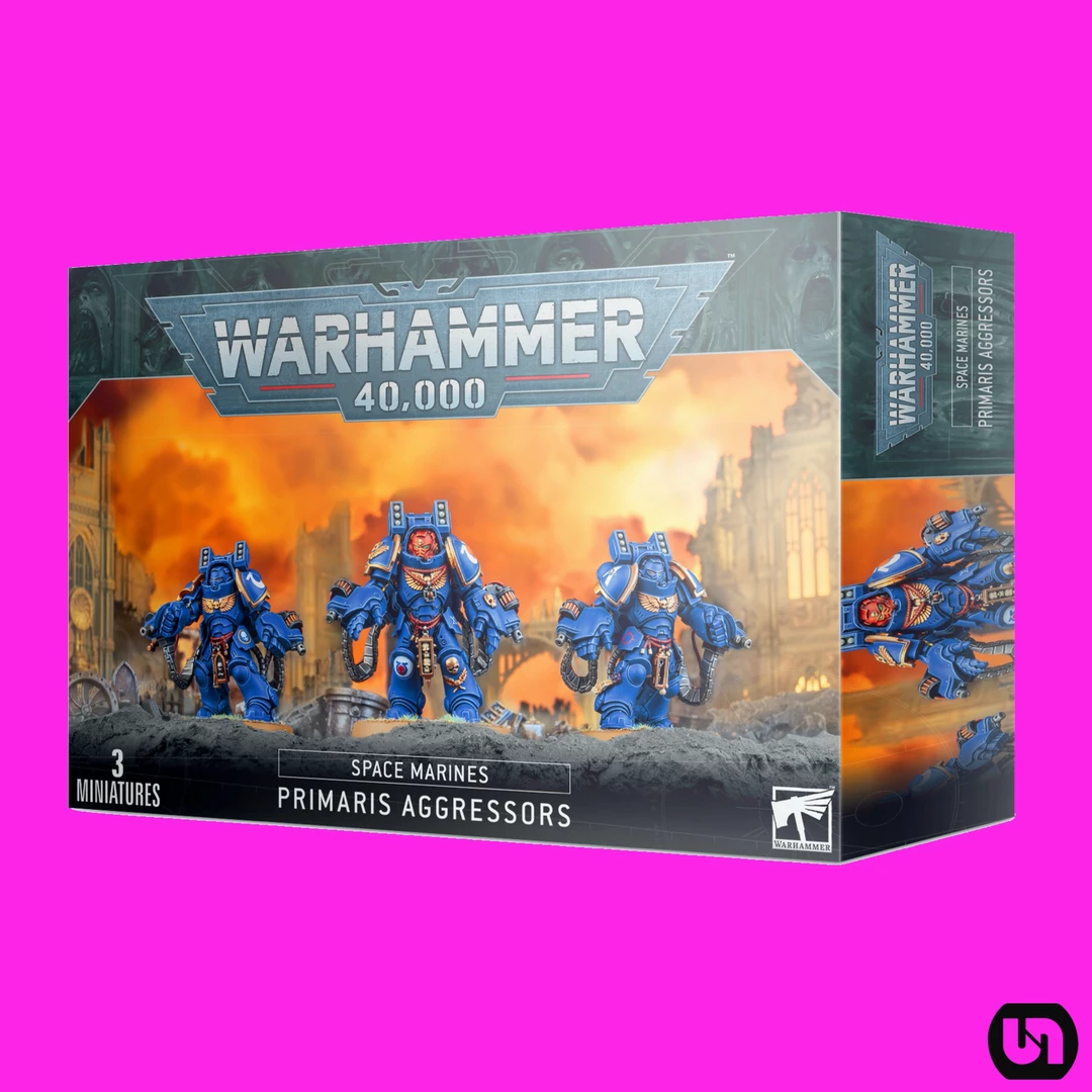 Games Workshop Warhammer: 40,000 - Space Marines-Primaris Aggressors Miniatures 3 Games Workshop Warhammer: 40,000 - Space Marines-Primaris Aggressors Miniatures