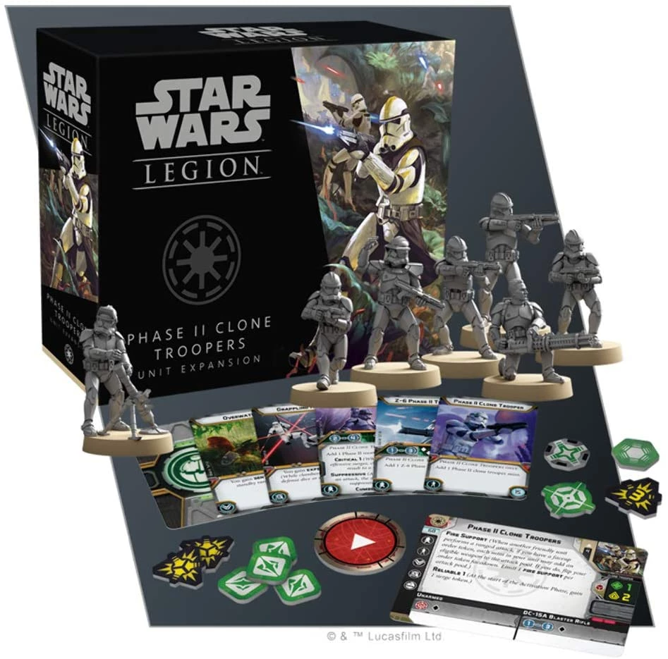 Fantasy Flight Games Star Wars: Legion - Phase II Clone Troopers Unit Expansion 4 Fantasy Flight Games Star Wars: Legion - Phase II Clone Troopers Unit Expansion
