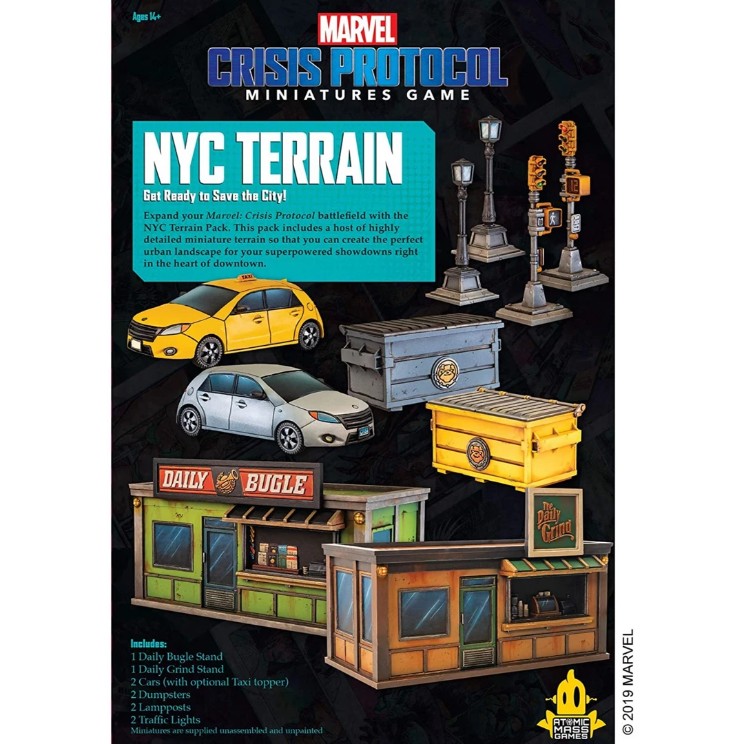Atomic Mass Games Marvel Crisis Protocol: NYC Terrain Pack Miniatures 4 Atomic Mass Games Marvel Crisis Protocol: NYC Terrain Pack Miniatures