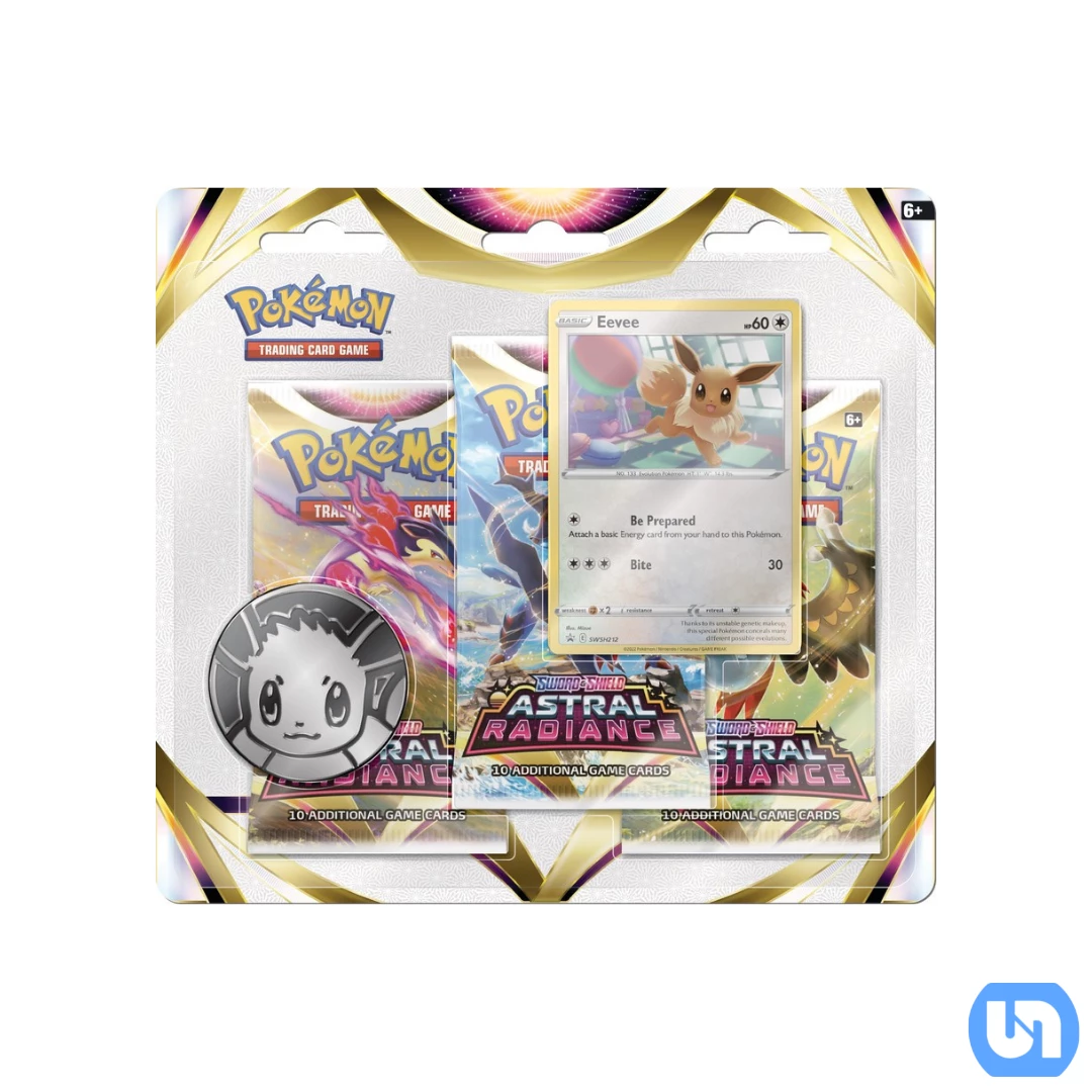 TCGs Pokemon TCG: Sword & Shield - Astral Radiance 3 Pack Blister (Eevee) 3 TCGs Pokemon TCG: Sword & Shield - Astral Radiance 3 Pack Blister (Eevee)