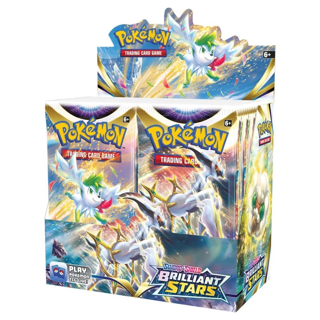 Pokemon TCG: Sword & Shield - Brilliant Stars Booster Box TCGs 4 Pokemon TCG: Sword & Shield - Brilliant Stars Booster Box TCGs