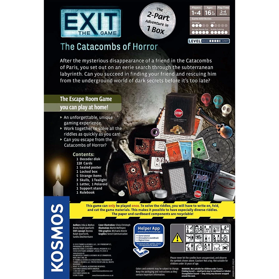 Kosmos Board Games Exit The Game: The Catacombs Of Horror 4 Kosmos Board Games Exit The Game: The Catacombs Of Horror