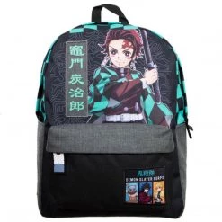 Bioworld Merch Demon Slayer: Corps Checker Laptop Backpack