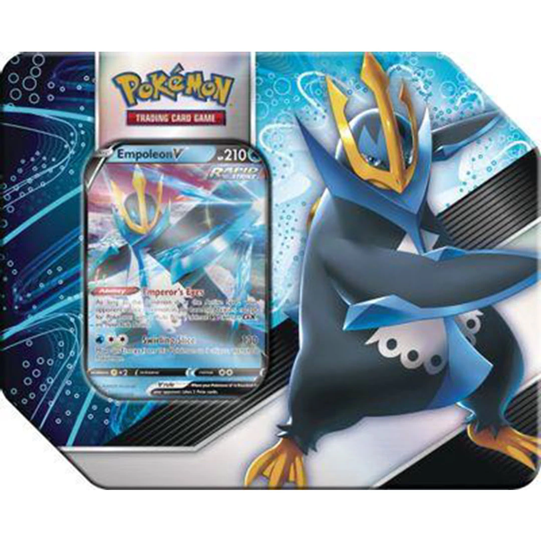 Pokemon TCG: V Strikers Tin - Empoleon V TCGs 3 Pokemon TCG: V Strikers Tin - Empoleon V TCGs