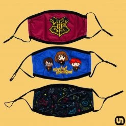 Bioworld Harry Potter: 3 Pack Adjustable Face Covers (Adult) Merch