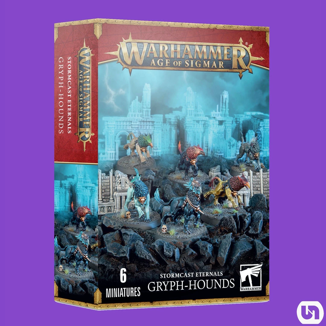 Games Workshop Miniatures Warhammer: Age Of Sigmar - Stormcast Eternals-Gryph-Hounds