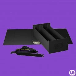 Arcane Tinman Dragon Shield: Magic Carpet XL - Double Deck Tray & Playmat-Black/Black