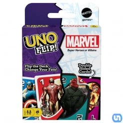 Mattel Games UNO: Flip! - Marvel-Super Heroes Or Villains Board Games