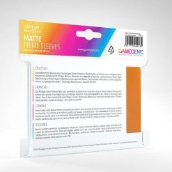 Asmodee Gamegenic: Matte Prime Sleeves 100ct - Orange Supplies