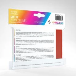 Asmodee Gamegenic: Matte Prime Sleeves 100ct - Red
