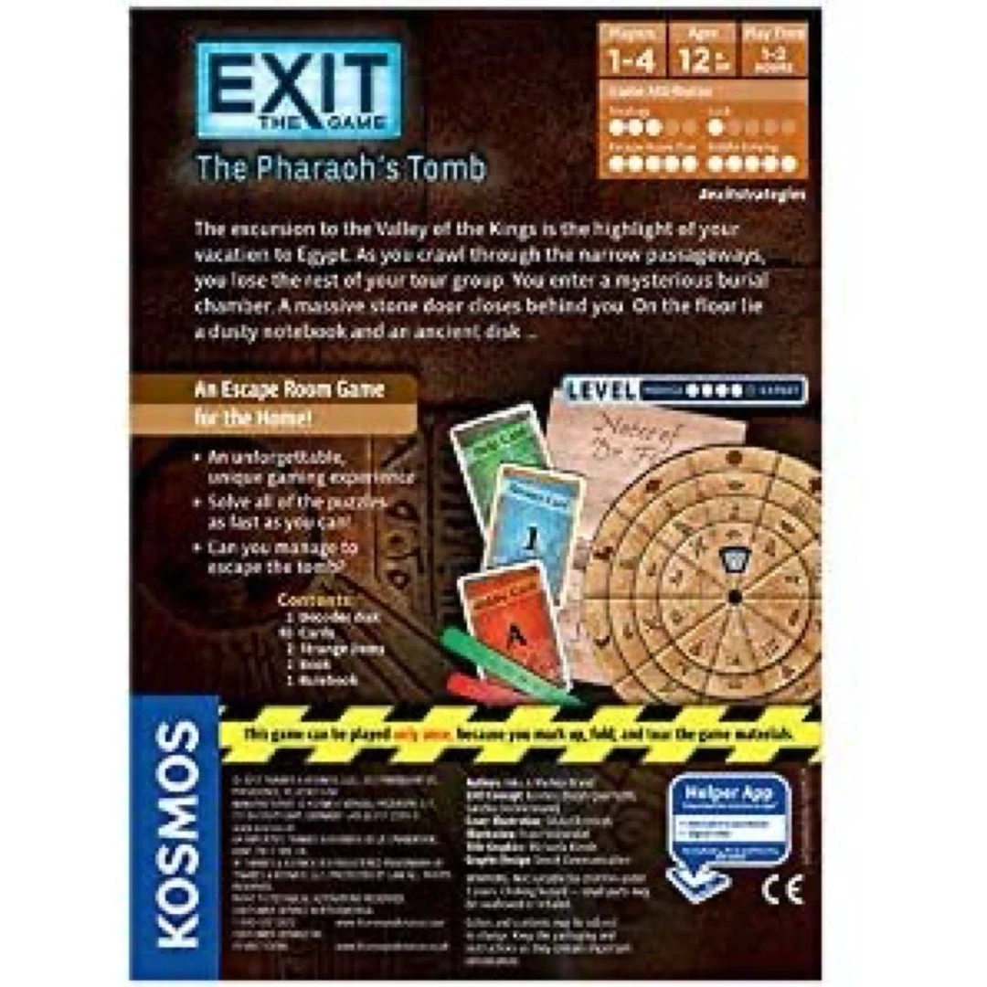 Kosmos Board Games Exit The Game: The Pharaoh's Tomb 4 Kosmos Board Games Exit The Game: The Pharaoh's Tomb