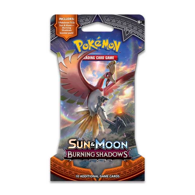 Pokemon TCG: Sun & Moon Burning Shadows Sleeved Booster Pack TCGs 3 Pokemon TCG: Sun & Moon Burning Shadows Sleeved Booster Pack TCGs