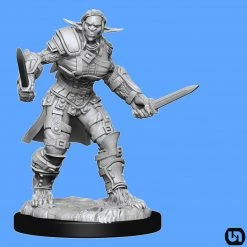Wizkids Dungeons & Dragons: Nolzur's Marvelous Miniatures Wave 15 - Bugbear Barbarian Male & Bugbear Rogue Female