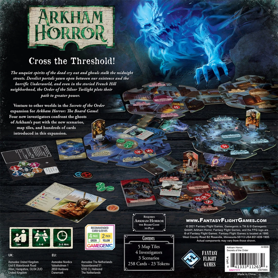 Fantasy Flight Games Arkham Horror: Secrets Of The Order Expansion Board Games 4 Fantasy Flight Games Arkham Horror: Secrets Of The Order Expansion Board Games