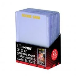 Ultra Pro: 3" X 4" 35pt "Gold Foil" Toploaders & Card Sleeves Supplies