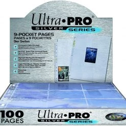 Ultra Pro 9-Pocket Silver Series Pages For Standard Size Cards (100 Pages)