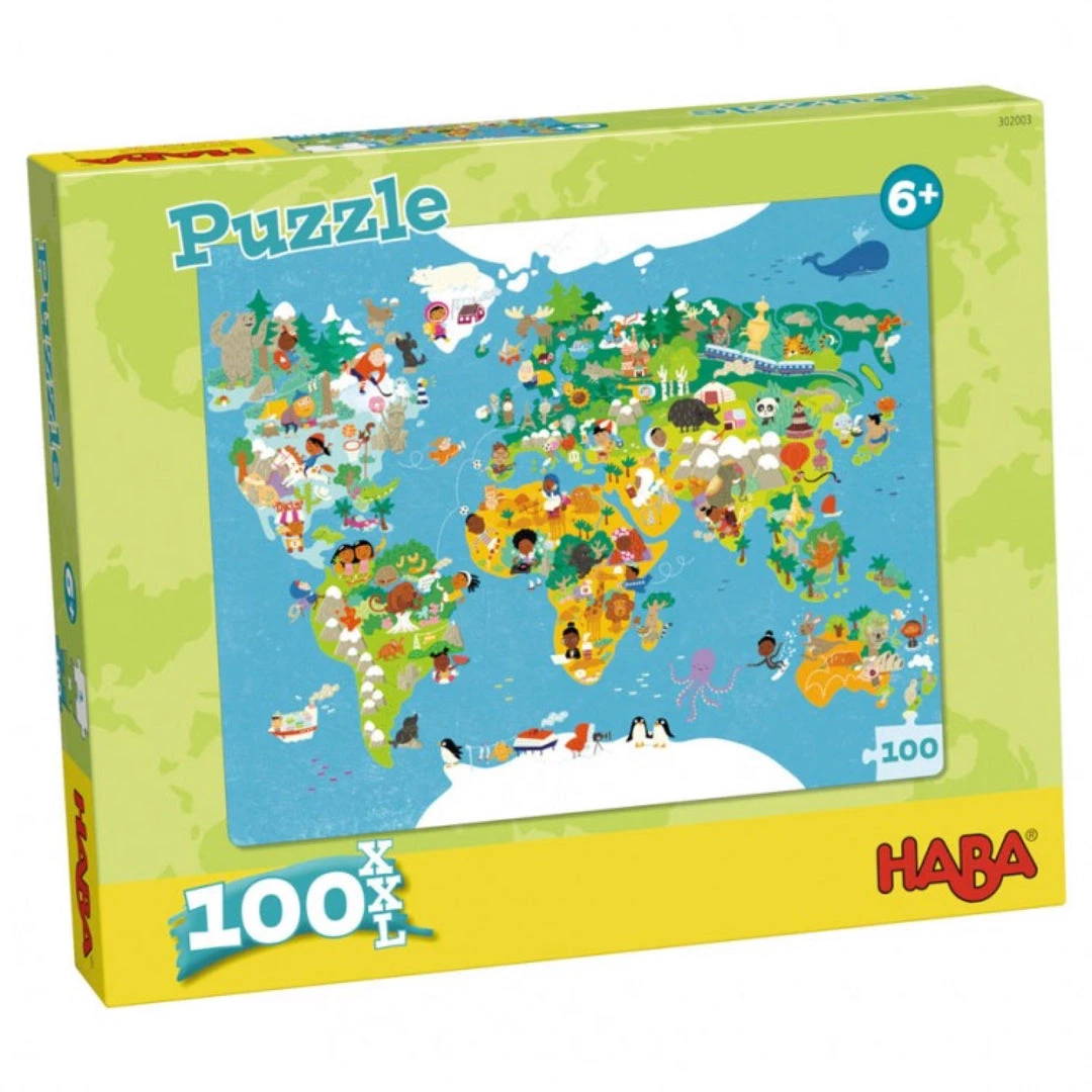 Haba USA World Map 100pc Puzzle Toys & Figures 3 Haba USA World Map 100pc Puzzle Toys & Figures