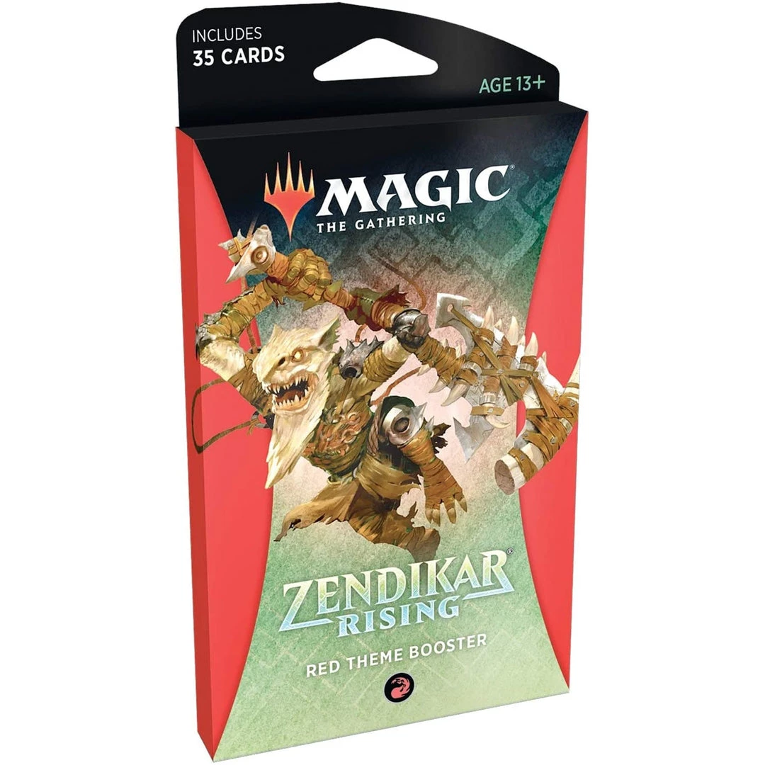 Wizards Of The Coast Magic The Gathering: Zendikar Rising Red Theme Booster TCGs 3 Wizards Of The Coast Magic The Gathering: Zendikar Rising Red Theme Booster TCGs